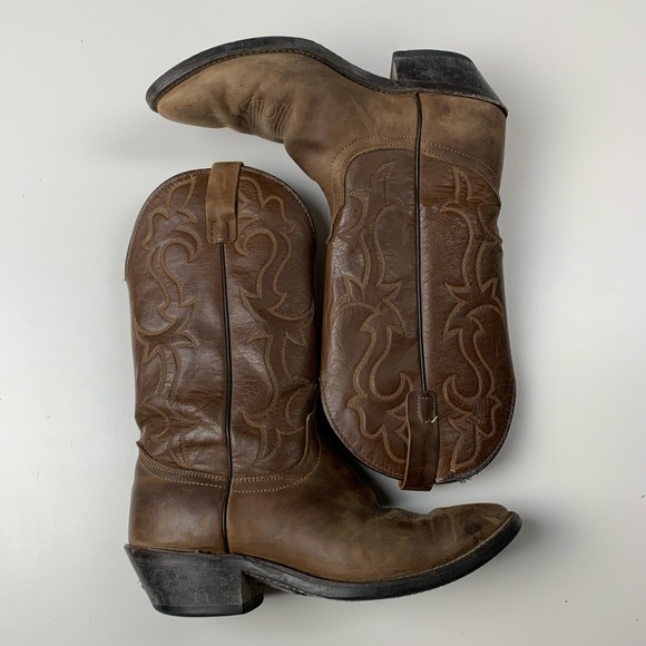 Laredo Pull on Cowboy Riding Boot M 8EE W 10 - Picture 2 of 7